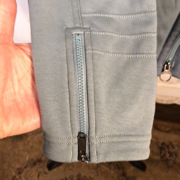 Athleta Beautiful Dusty Green Moto Style Long Sleeve Sport Jacket Size M - Picture 8 of 14